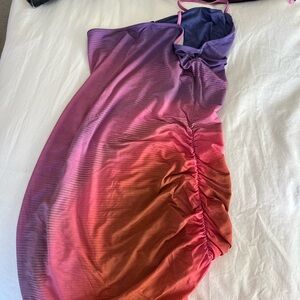 Paloma Wool Purple and Red Midi Dress